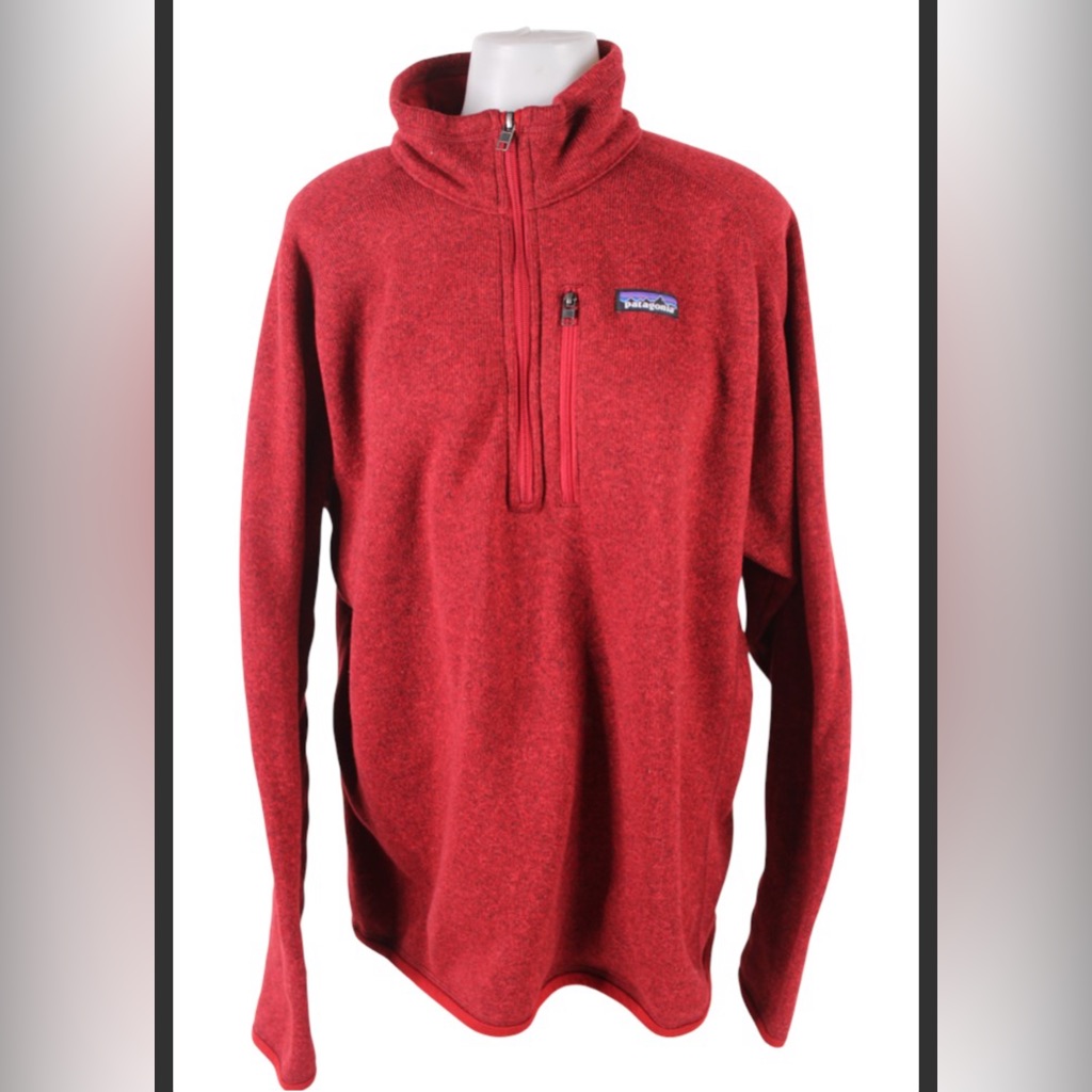 Patagonia Better Sweater 14 Zip Pullover Knit Fleece Molten Red Size L B222